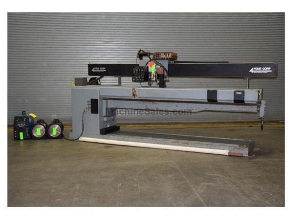 Four Corp , fixed height seam welder, 1/4" x 10', Miller Maxstar 350, sheet edge line Four Corp , fixed height seam welder, 1/4" x 10', Miller Maxstar 350, sheet edge line