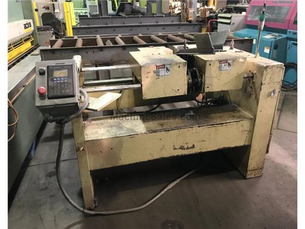3/8" -2" S & S # EF50A , double end tube & bar end finisher, (2) 2 HP motor,24&q 3/8" -2" S & S # EF50A , double end tube & bar end finisher, (2) 2 HP motor,24&q