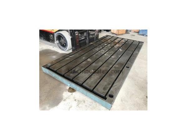 144" x 72" x 6" Fabricated steel surface plate / layout table, 1" T-sl 144" x 72" x 6" Fabricated steel surface plate / layout table, 1" T-sl