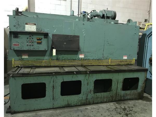 1/4" x 10' Allsteel , hydraulic shear, 40" FOPBG w/readout, 6' squaring arm, 25 1/4" x 10' Allsteel , hydraulic shear, 40" FOPBG w/readout, 6' squaring arm, 25