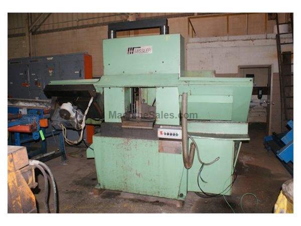 16-1/2" Missler # DEB420 , automatic band saw, 10 HP, 32-394 fpm, 2" x .050" 16-1/2" Missler # DEB420 , automatic band saw, 10 HP, 32-394 fpm, 2" x .050"