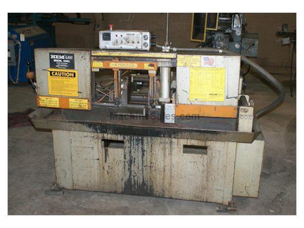 9" x 11" HEM # H-75A , automatic horizontal band saw, 60-300 SFPM, 1988, #8276 9" x 11" HEM # H-75A , automatic horizontal band saw, 60-300 SFPM, 1988, #8276