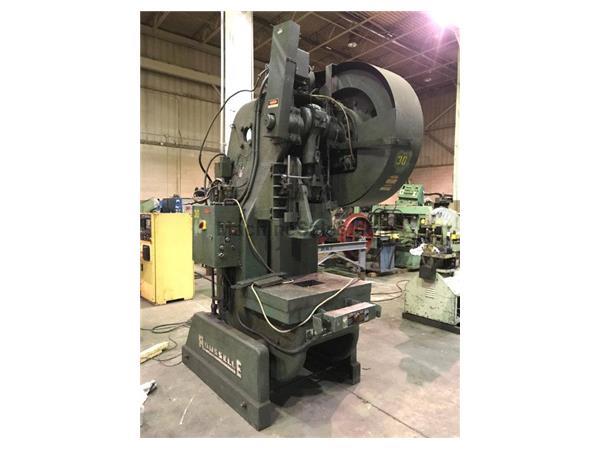 85 Ton, Rousselle #8, press, 6" stroke, 17" SH, 100 SPM, 4" adj, 36" x 85 Ton, Rousselle #8, press, 6" stroke, 17" SH, 100 SPM, 4" adj, 36" x