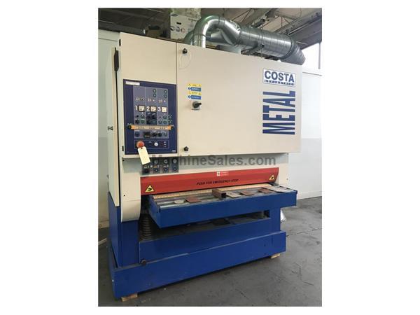 Costa # MD5-CV-1350 , wide belt deburring & finishing machine, 10-50 FPM, 2014, #10619 Costa # MD5-CV-1350 , wide belt deburring & finishing machine, 10-50 FPM, 2014, #10619