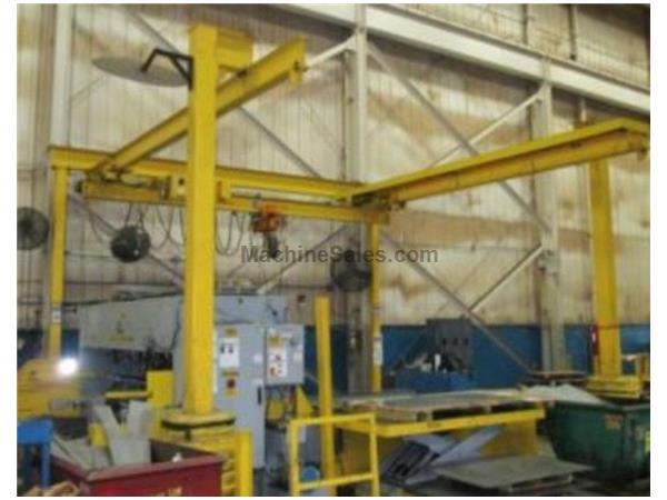 .5 Ton, OMH free standing overhead bridge crane, powered chain lift, 17' x20', pendant con .5 Ton, OMH free standing overhead bridge crane, powered chain lift, 17' x20', pendant con