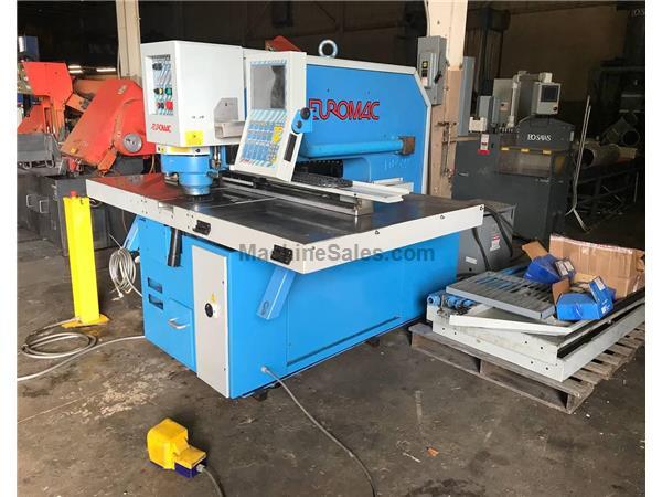 33 Ton, Euromac # CX1000/30-1250 , hydraulic CNC punching machine, 1999, #10582 33 Ton, Euromac # CX1000/30-1250 , hydraulic CNC punching machine, 1999, #10582