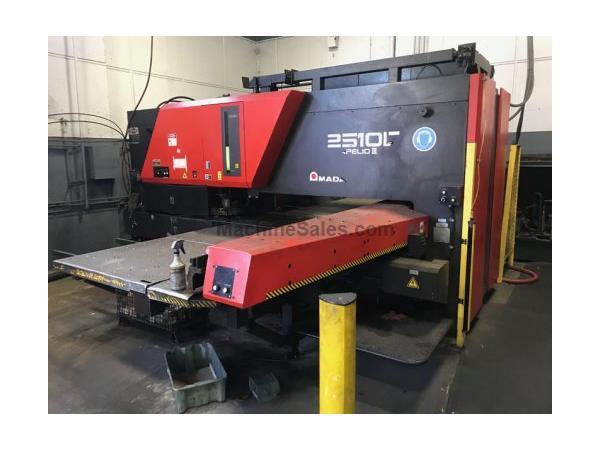 22 TON,AMADA,APELIO III 2510VL,FANUC 160 IL,2KW LASER NEW:2001