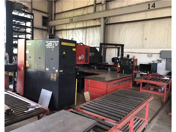 Amada Apelio III Punch/Laser Combination on 357 Vipros w. Shelf Loader Amada Apelio III Punch/Laser Combination on 357 Vipros w. Shelf Loader