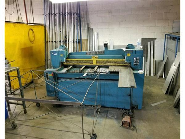 10 ga. x 5' Betenbender , hydraulic shear, 36" BG, 13-holddowns, 10 HP, 35 SPM, 1988 10 ga. x 5' Betenbender , hydraulic shear, 36" BG, 13-holddowns, 10 HP, 35 SPM, 1988