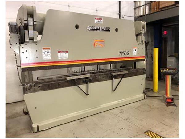 250 Ton x 12' ACCURPRESS 725012 Hydraulic, ETS Backgauge , 1999 250 Ton x 12' ACCURPRESS 725012 Hydraulic, ETS Backgauge , 1999