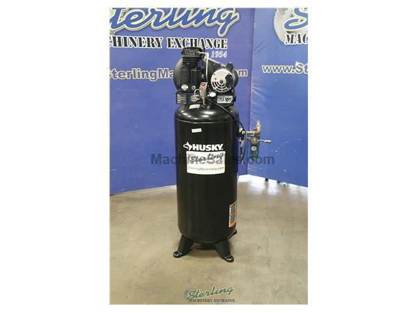 13.4 scfm, 40 psi, Husky # C602H , 3.7 HP, rotary piston, vertical air compressor w/ tank, 13.4 scfm, 40 psi, Husky # C602H , 3.7 HP, rotary piston, vertical air compressor w/ tank,
