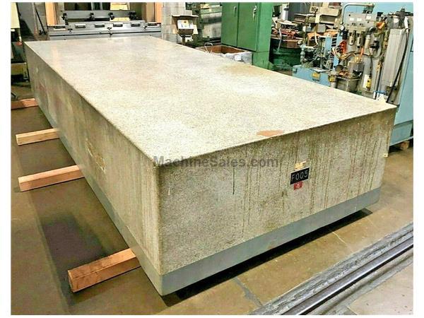 STARRETT GRANITE SURFACE PLATE, Table Dims 14' x 6' x 28", wei STARRETT GRANITE SURFACE PLATE, Table Dims 14' x 6' x 28", wei