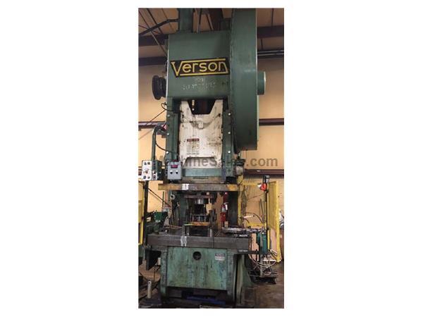 250 TON VERSON OBI PRESS 10″ STROKE 6″ POWERED RAM ADJUSTMENT 26″ SHUT HEIG 250 TON VERSON OBI PRESS 10″ STROKE 6″ POWERED RAM ADJUSTMENT 26″ SHUT HEIG