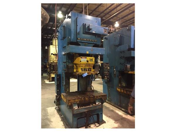 165 TON KOMATSU GAP FRAME PRESS 7.87″ STROKE 17.72″ SHUT HEIGHT 3.94″ RAM A 165 TON KOMATSU GAP FRAME PRESS 7.87″ STROKE 17.72″ SHUT HEIGHT 3.94″ RAM A