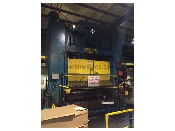 600 TON VERSON SSDC PRESS 10″ STROKE 46″ SHUT HEIGHT 600 TON VERSON SSDC PRESS 10″ STROKE 46″ SHUT HEIGHT
