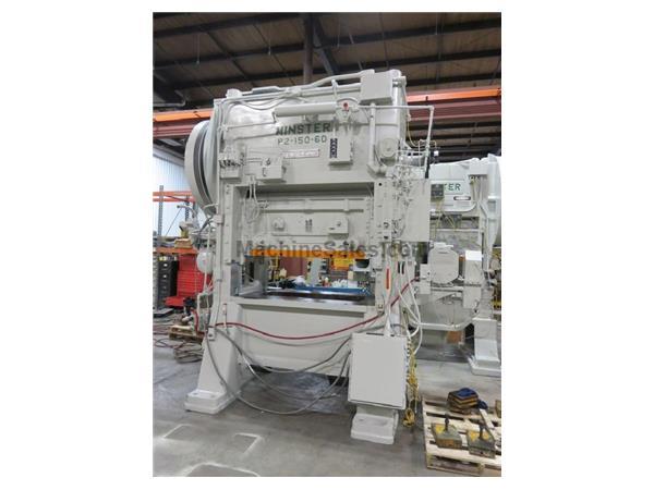 150 TON MINSTER SSDC 1.5″ STROKE 2″ RAM ADJUSTMENT 18″ SHUT HEIGHT 150 TON MINSTER SSDC 1.5″ STROKE 2″ RAM ADJUSTMENT 18″ SHUT HEIGHT