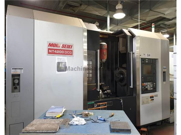 2007 Mori Seiki NT4200 DCG CNC Lathe, twin spindle with sub turret. 2007 Mori Seiki NT4200 DCG CNC Lathe, twin spindle with sub turret.