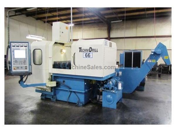 1/2"x18" Technidrill,4-Spdl.Knee Type,3-Axis CNC,Heidenhain Ctrl. 1/2"x18" Technidrill,4-Spdl.Knee Type,3-Axis CNC,Heidenhain Ctrl.