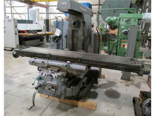 CINCINNATI 520-16 PLAIN TYPE HORZ MILL, VERT MILLING ATTACHMENT, 16&quot; x