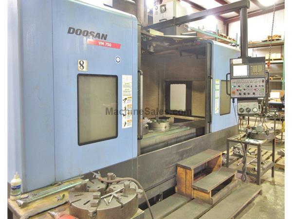 DOOSAN VM750, 2010, CHIPBLASTER TSC, 9" COLUMN RISER, BOX WAY DOOSAN VM750, 2010, CHIPBLASTER TSC, 9" COLUMN RISER, BOX WAY