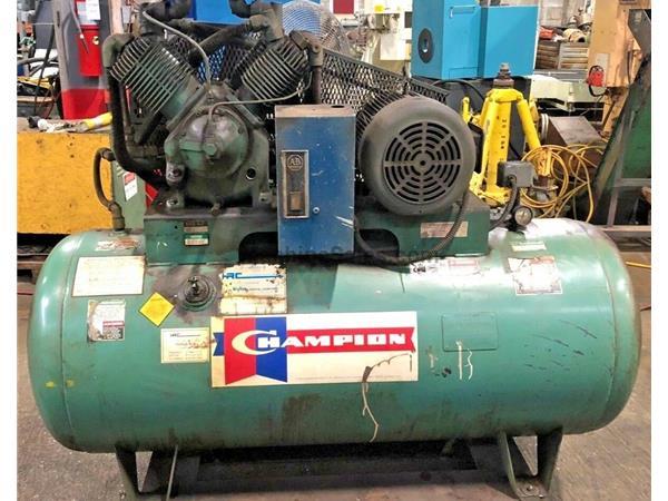 CHAMPION RECIPROCATING AIR COMPRESSOR, 175PSI, 10HP Motor, 120 Gal Air Tank CHAMPION RECIPROCATING AIR COMPRESSOR, 175PSI, 10HP Motor, 120 Gal Air Tank