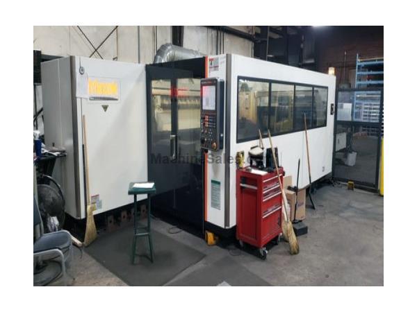 4000 WATT MAZAK OPTIPLEX 3015 LASER MFG:2014 - APPOX: 7,000 CUT HOURS NEW T