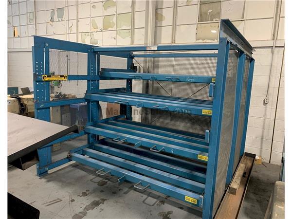Storage Rack System, Steel Storage Systems #4H-48x96R ASF, roll out matererial storage rack system, 48&quot; x 96&quot; drawer size, 5000 lb. capacity, 12&quot; clea