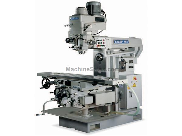NEW 12" x 51" SHARP MODEL VH3 VERTICAL/HORIZONTAL KNEE MILL NEW 12" x 51" SHARP MODEL VH3 VERTICAL/HORIZONTAL KNEE MILL
