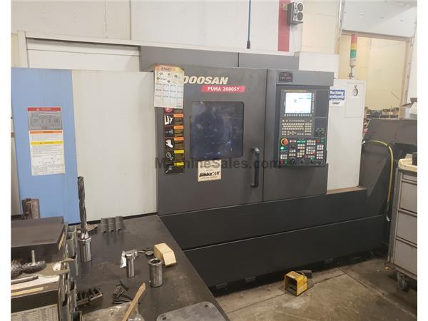 2015 Doosan Puma 2600SY CNC Turning Center with Sub-Spindle and "Y&quo 2015 Doosan Puma 2600SY CNC Turning Center with Sub-Spindle and "Y&quo