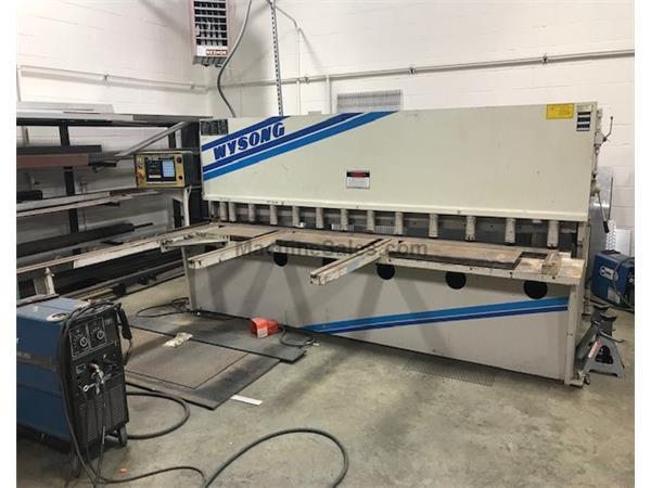 2000 Wysong 10' x 1/4" Hydraulic Shear, Programmable Gauges 2000 Wysong 10' x 1/4" Hydraulic Shear, Programmable Gauges