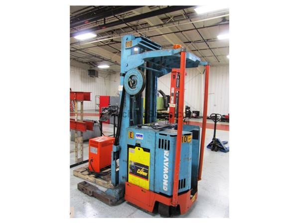 4000 LB. RAYMOND MODEL 31T40TT STAND UP TYPE ELECTRIC FORKLIFT