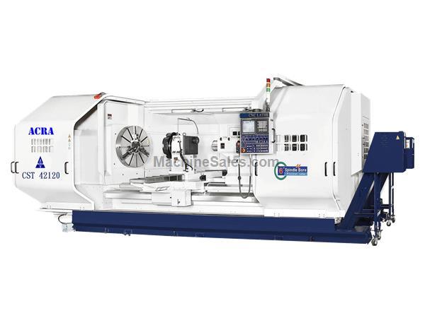 50&quot; X 120&quot; ACRA MODEL CST50120 HOLLOW SPINDLE CNC FLAT BED LATHE WITH FANUC OITF CONTROLLER