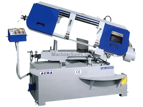 12&quot; X 19&quot; ACRA MODEL BS330SSAV SEMI-AUTO VARIABLE SPEED MITERING HORIZONTAL BANDSAW WITH HYDRAULIC VISE