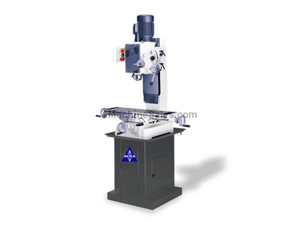 ACRA MODEL RF-45PF GEAR HEAD BENCH TYPE MANUAL MILLING/DRILLING MACHINE WITH POWER DOWN FEED