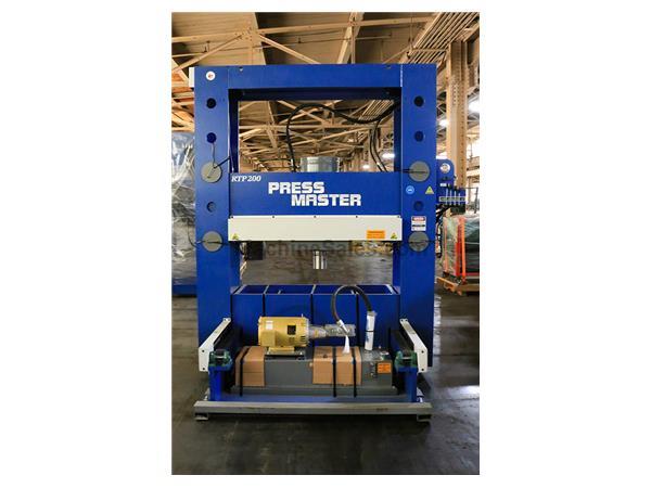 200 Ton 20" Stroke Pressmaster RTP-200 H-FRAME HYDRAULIC PRESS, Roll-In Table Press