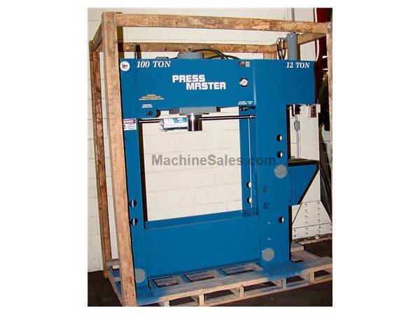 100 Ton 12&quot; Stroke Pressmaster HFBP-100/12 H-FRAME HYDRAULIC PRESS, Side Mounted 12 Ton &quot;C&quot; Frame or Broaching Press