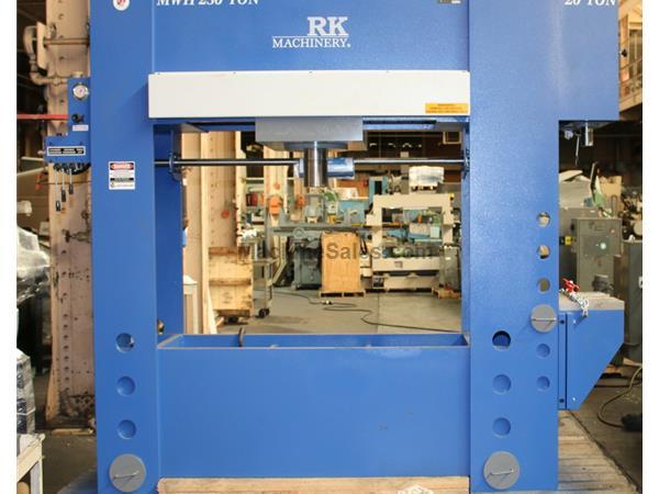 250 Ton 16&quot; Stroke Pressmaster HFBP-250/20/MWH H-FRAME HYDRAULIC PRESS, W/20 TON BROACH AND MOVABLE WORKHEAD