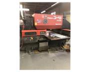 33 TON AMADA PEGA 345 KING TURRET PUNCH W/ FANUC O4PC CNC CONTROL MFG 1995