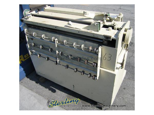 Gauer # 5H40 , edge deburring machine, 11 ga. x 40", feed tray, #8682 Gauer # 5H40 , edge deburring machine, 11 ga. x 40", feed tray, #8682