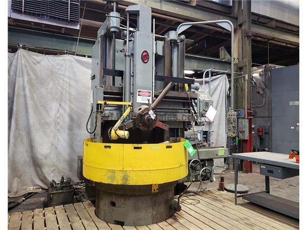 63&quot; Table 71&quot; Swing O-M VT1-16 VERTICAL BORING MILL, Turret  Side Head, Faceplate, 4-Jaws, DRO