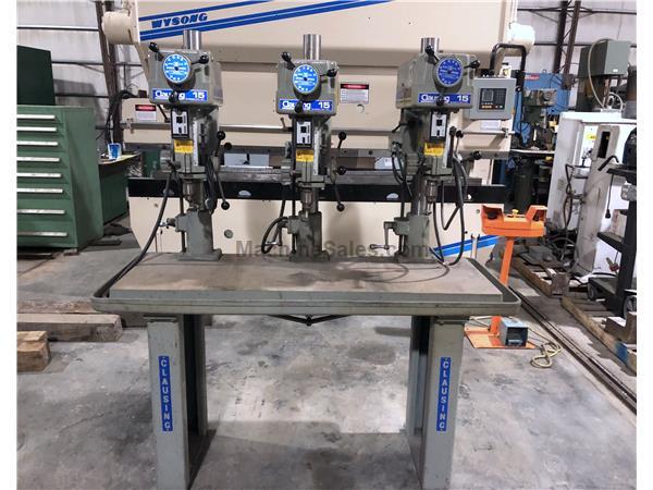 15&quot; Clausing 3 Spindle Drill Table