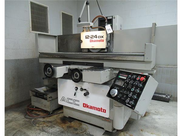 12&quot; Width 24&quot; Length Okamoto ACC-12-24DX, NEW 1998, 3-AXIS AUTO FEEDS, AUTO IDF SURFACE GRINDER, EMC, COOLANT WITH PAPER FILTRATION