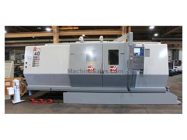 Haas SL-40LB, 7″ bore, SMW 18.5″ Air chuck, 55 HP, 89″ cc, 40″ swing Haas SL-40LB, 7″ bore, SMW 18.5″ Air chuck, 55 HP, 89″ cc, 40″ swing