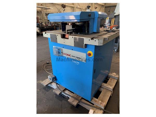 USED EUROMAC VARIABLE ANGLE NOTCHER WITH 22 TON PRESS END MODEL 200/6 MULTI