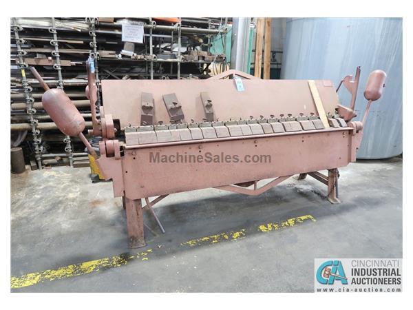 12Ga Thickness 96" Width Dreis Krump L-37 FINGER (BOX PAN) BRAKE, Full Compliment o 12Ga Thickness 96" Width Dreis Krump L-37 FINGER (BOX PAN) BRAKE, Full Compliment o