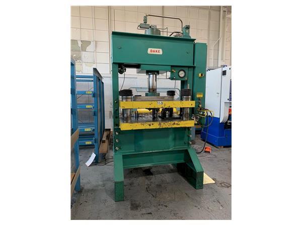 75 Ton, Dake # 908-18 , H-frame hydraulic press, 17" stroke, 18" DL, 1" clo 75 Ton, Dake # 908-18 , H-frame hydraulic press, 17" stroke, 18" DL, 1" clo
