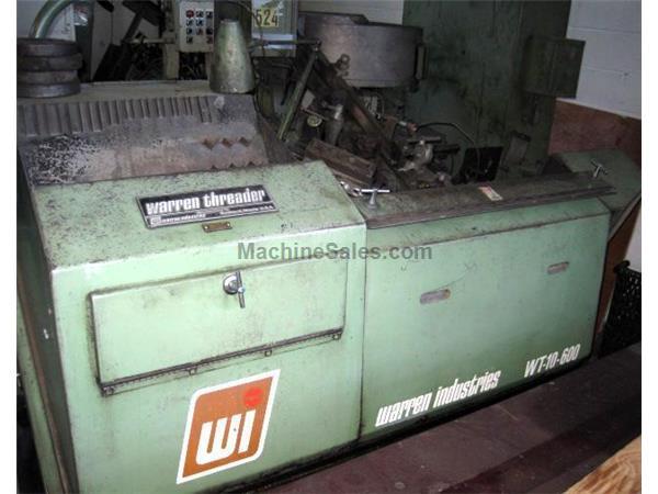 #10 Warren WT-10-600 Automated Flat Die Thread Roller #10 Warren WT-10-600 Automated Flat Die Thread Roller