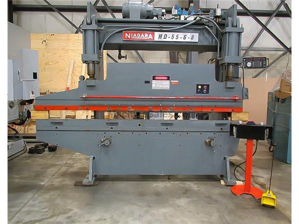 55 Ton 120&quot; Bed Niagara HD-55-6-8 PRESS BRAKE, Hurco Autobend 5S CNC Back Gauge