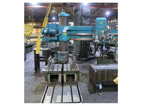 5' Arm Lth 11&quot; Col Dia Carlton 1A RADIAL DRILL, Box Table,Power Elevation  Clamping,#4MT