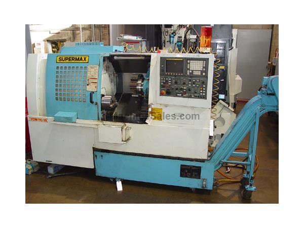 SUPERMAX TC-15, Fanuc 0T CNC, 18" Swing, 8" Chuck, Tailstock w/ 1 SUPERMAX TC-15, Fanuc 0T CNC, 18" Swing, 8" Chuck, Tailstock w/ 1
